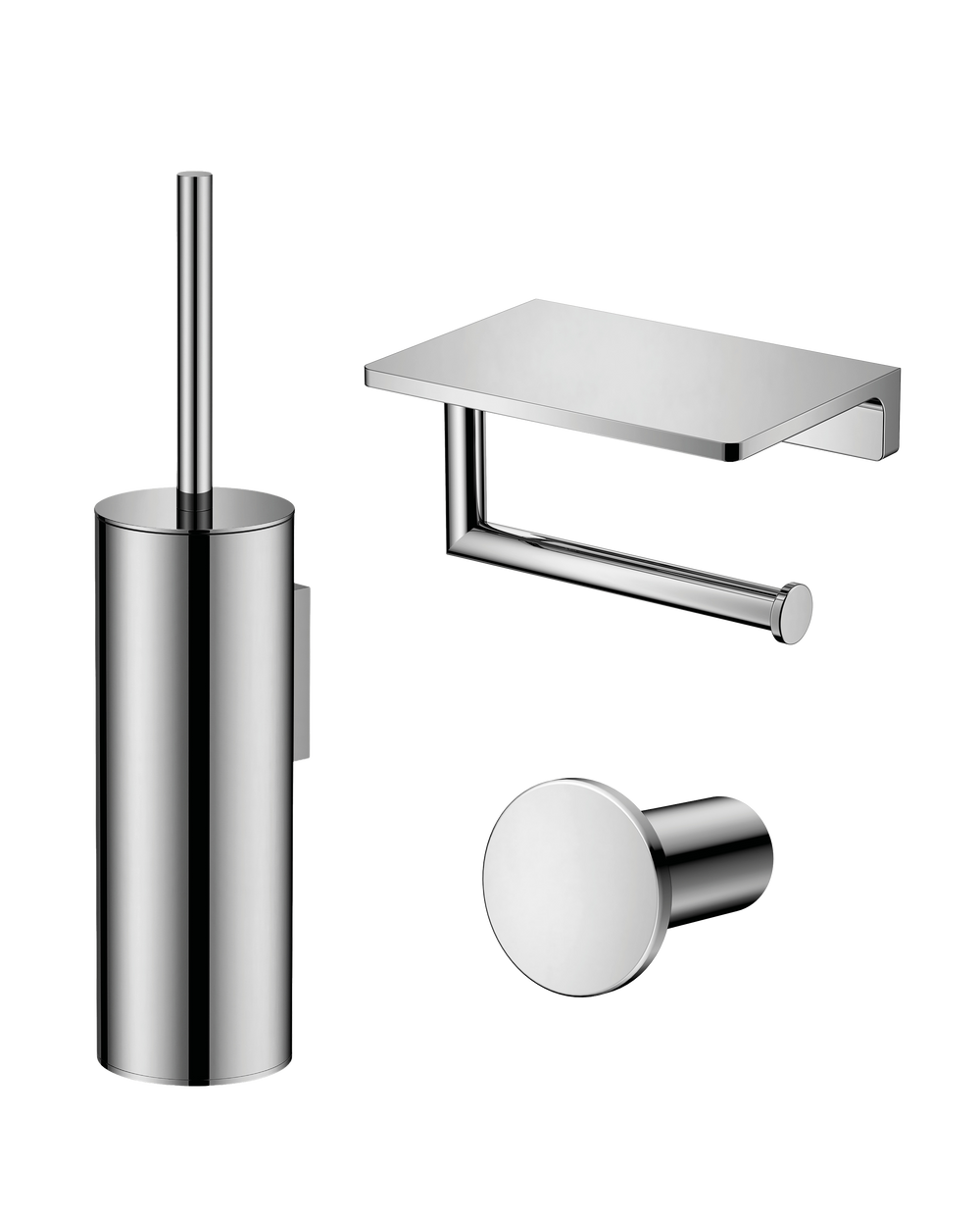 Tuvalu toilet accessory set with shelf