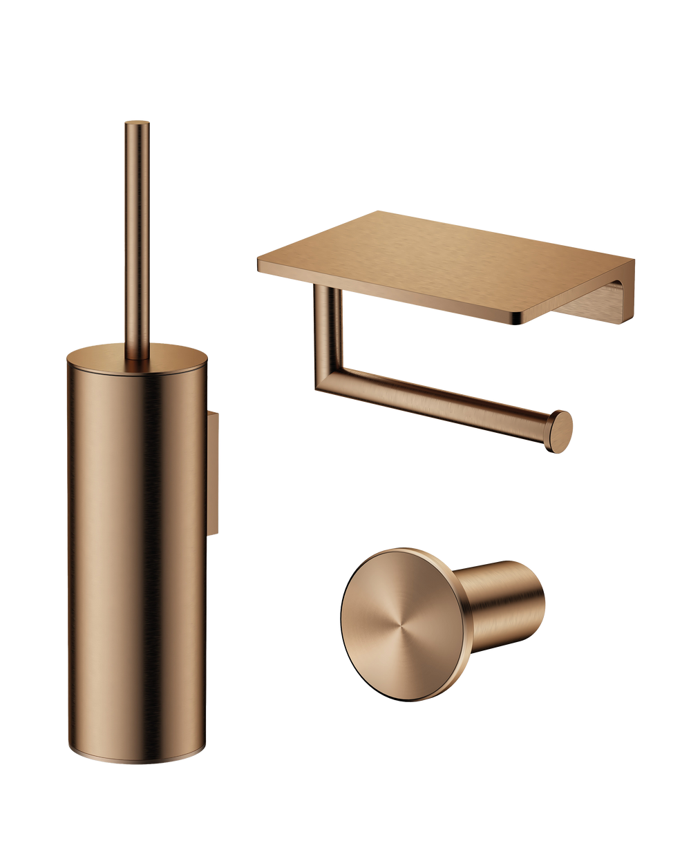 Tuvalu toilet accessory set with shelf