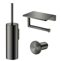 Tuvalu toilet accessory set with shelf