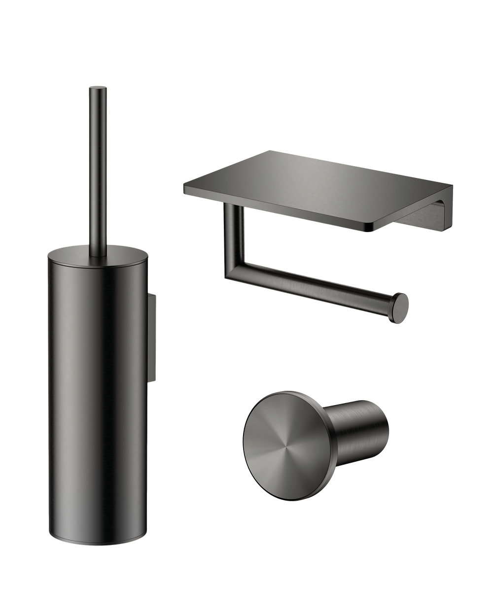 Tuvalu toilet accessory set with shelf