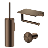 Tuvalu toilet accessory set with shelf