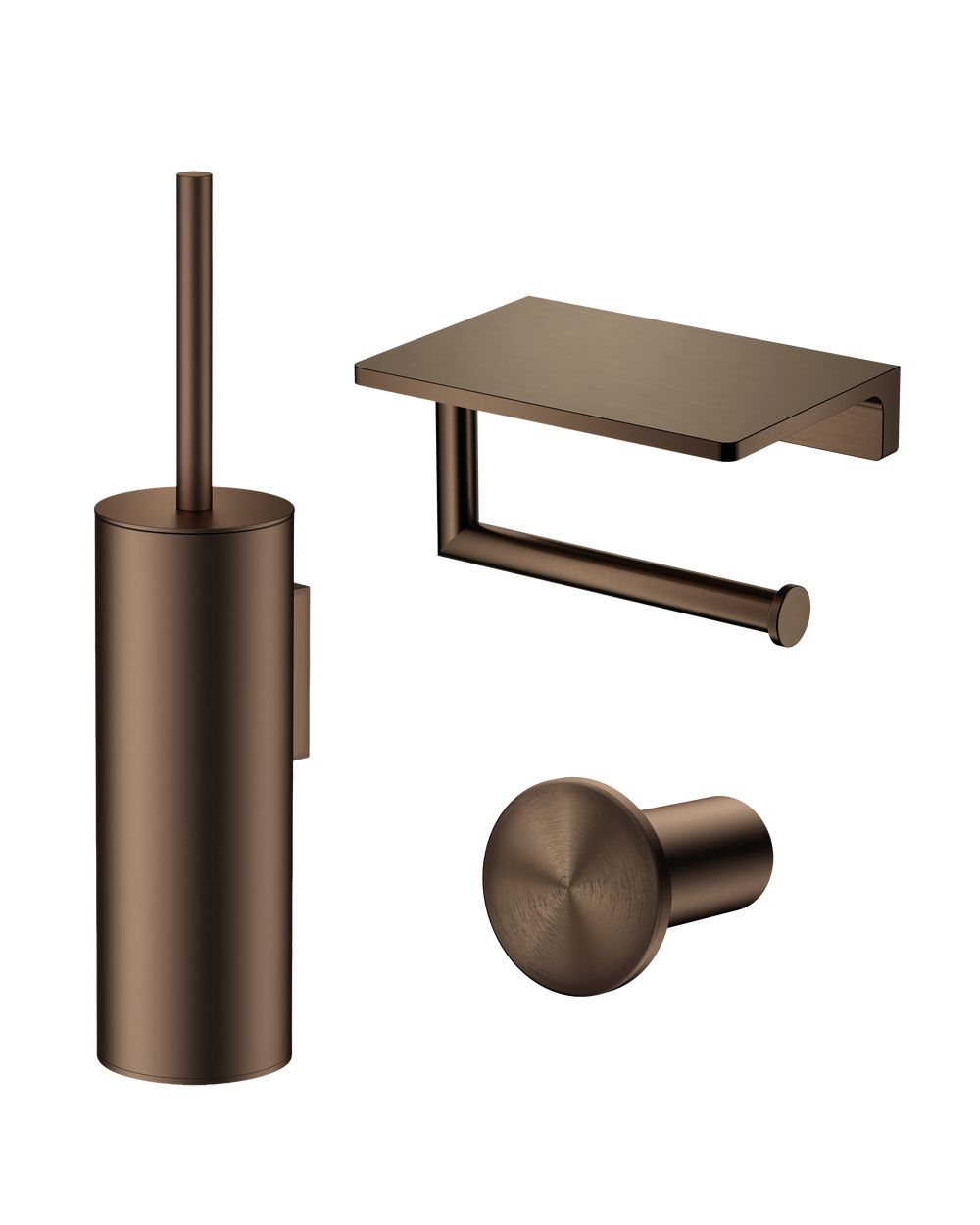 Tuvalu toilet accessory set with shelf