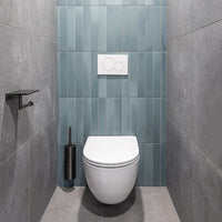 Tuvalu toilet accessory set with shelf